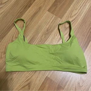 Everlane Scoop-Neck Bikini Top Pepper Green L